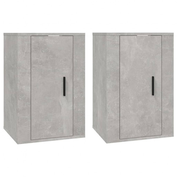 Muebles para TV de pared 2 uds gris hormigón 40x34.5x60 cm M 2