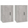 Muebles para TV de pared 2 uds gris hormigón 40x34.5x60 cm 2