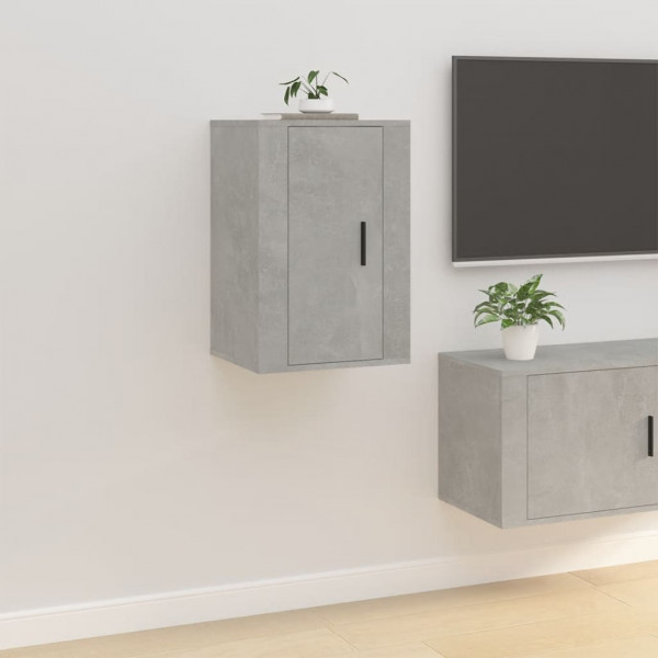 Móveis de TV de parede 2 pcs 40x34.5x60 cm cinzento-cimento M 4