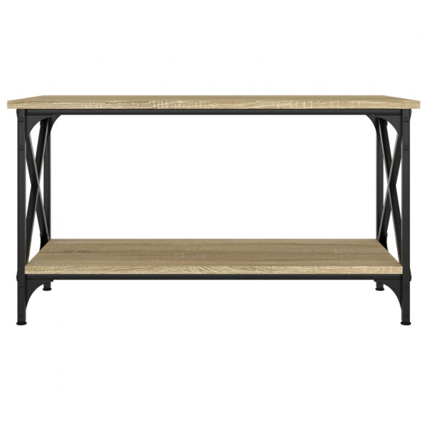 Mesa de centro madera y hierro roble Sonoma 80x45x45 cm M 4
