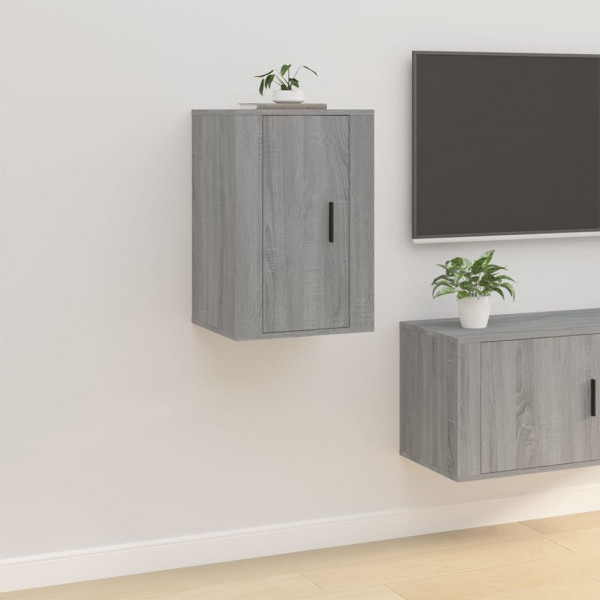 Móveis de TV de parede 2 pcs 40x34.5x60 cm cinzento sonoma M 4