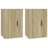 Muebles para TV de pared 2 uds roble Sonoma 40x34.5x60 cm 2