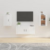 Muebles para TV de pared 2 uds blanco brillante 40x34.5x60 cm 1