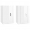 Muebles para TV de pared 2 uds blanco brillante 40x34.5x60 cm 2