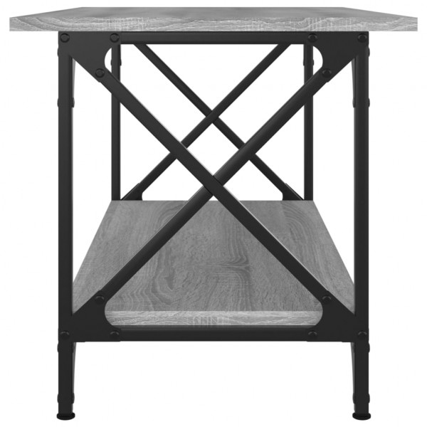 Mesa de centro madera y hierro gris Sonoma 80x45x45 cm M 5