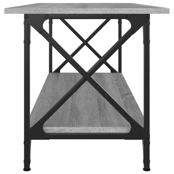 Mesa de centro madera y hierro gris Sonoma 100x45x45 cm M 5