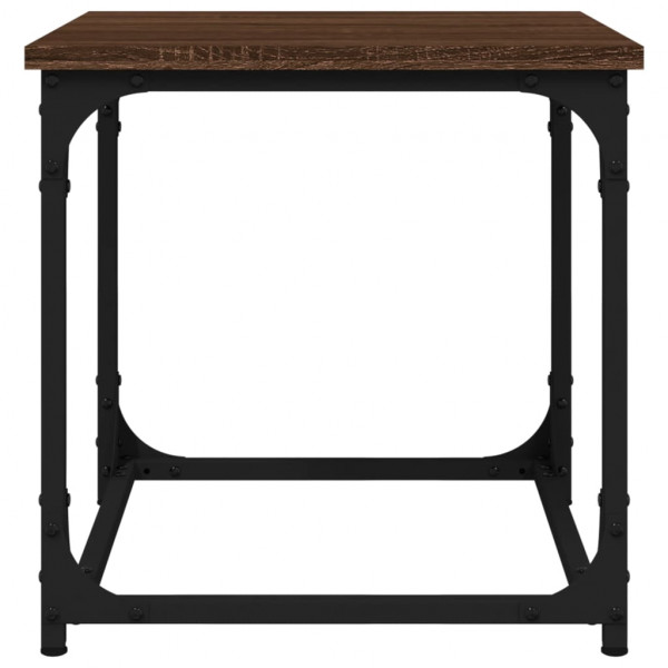 Mesa auxiliar de madera contrachapada marrón roble 40x40x40 cm M 5