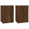 Muebles para TV de pared 2 uds roble marrón 40x34.5x60 cm 2