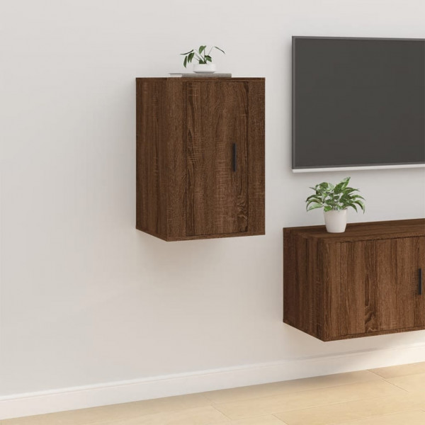 Muebles para TV de pared 2 uds roble marrón 40x34.5x60 cm M 4