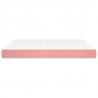 Colchão de molas ensacadas 180x200x20 cm veludo rosa 4