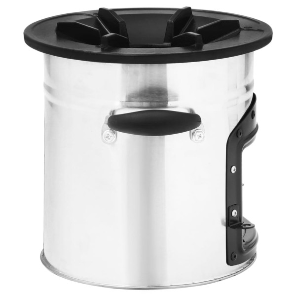 Fogão a lenha de campismo 45.5x33x25.5 aço inoxidável prateado M 5