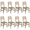 Sillas de comedor 8 unidades madera maciza de acacia 3
