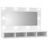Mueble con espejo y LED blanco 90x31.5x62 cm 1