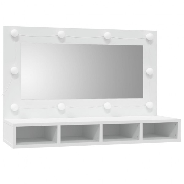 Mueble con espejo y LED blanco 90x31.5x62 cm M 4