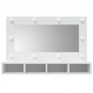 Mueble con espejo y LED blanco 90x31.5x62 cm H
