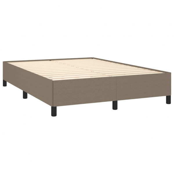 Estructura de cama de tela gris taupe 140x200 cm M 4