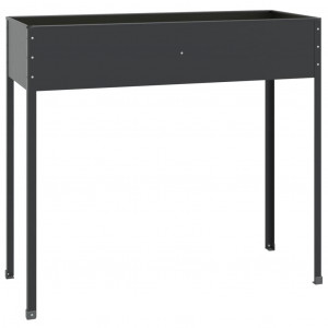 Jardinera de acero galvanizado gris antracita 100.5x40.5x90 cm H