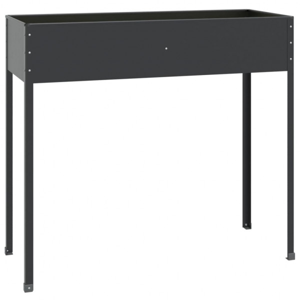 Vaso/floreira jardim 100.5x40.5x90 cm aço galvanizado antracite M 2