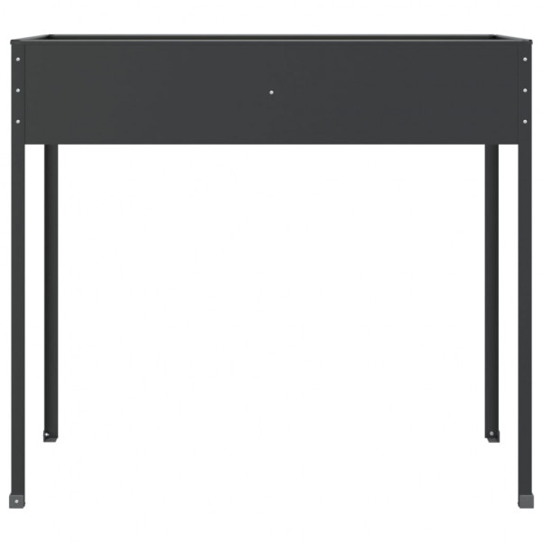 Jardinera de acero galvanizado gris antracita 100.5x40.5x90 cm M 4