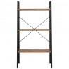 Estante de pé 3 prateleiras 56x35x108 cm castanho-escuro/preto 3