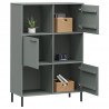 Librería patas de metal OSLO madera maciza gris 90x35x128.5cm 3