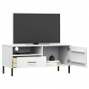 Mueble de TV con patas de metal OSLO madera maciza pino blanco 3
