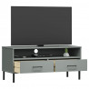 Mueble de TV con patas de metal OSLO madera maciza pino gris 3