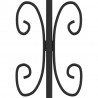 Valla de jardín con punta de lanza acero recubierto negro 222cm 5