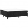 Estructura de cama box spring terciopelo negro 160x200 cm 3