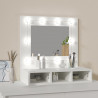 Mueble con espejo y LED blanco 60x31.5x62 cm 1