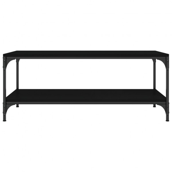 Mesa de centro de madera contrachapada negro 100x50x40 cm M 4