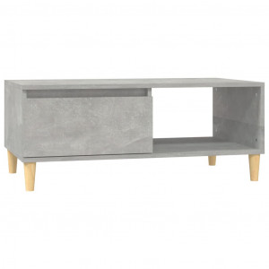 Mesa de centro madera contrachapada gris hormigón 90x50x36.5 cm H