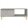 Mesa de centro madera contrachapada gris hormigón 90x50x36.5 cm 5