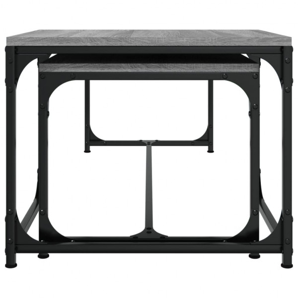 Mesas de centro 2 pcs derivados de madeira cinzento sonoma M 5