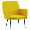 Sillón de terciopelo amarillo 62x79x79 cm 2