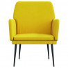 Sillón de terciopelo amarillo 62x79x79 cm 3