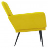 Sillón de terciopelo amarillo 62x79x79 cm 4