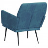 Sillón de terciopelo azul 62x79x79 cm 5