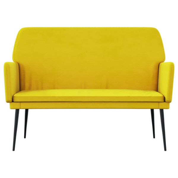 Banco de veludo amarelo 108x79x79 cm M 3