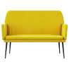 Banco de veludo amarelo 108x79x79 cm 3