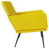 Banco de terciopelo amarillo 108x79x79 cm 4