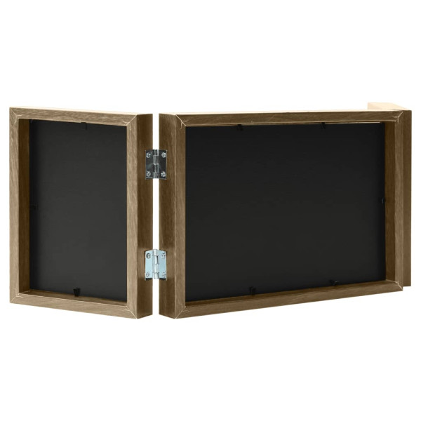 Moldura com três dobras 28x18 cm+2x(13x18 cm) castanho-claro M 3