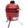 Churrasqueira/defumador Kamado 2-em-1 cerâmica 56 cm vermelho 1
