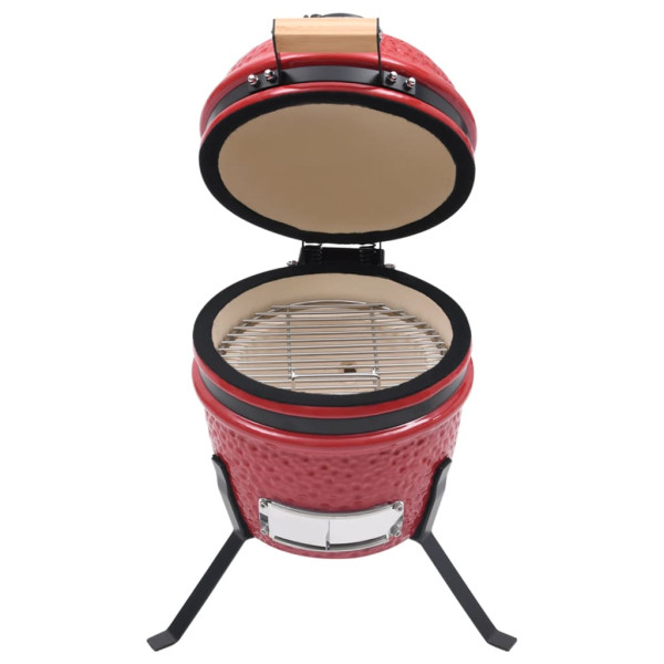Churrasqueira/defumador Kamado 2-em-1 cerâmica 56 cm vermelho M 2