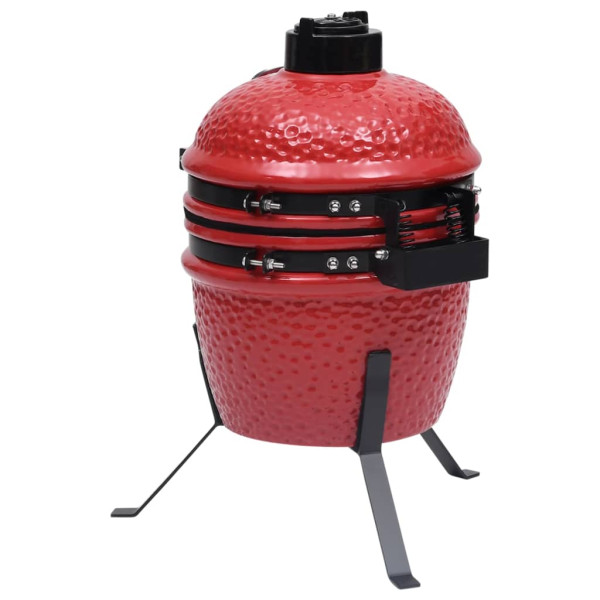 Churrasqueira/defumador Kamado 2-em-1 cerâmica 56 cm vermelho M 5