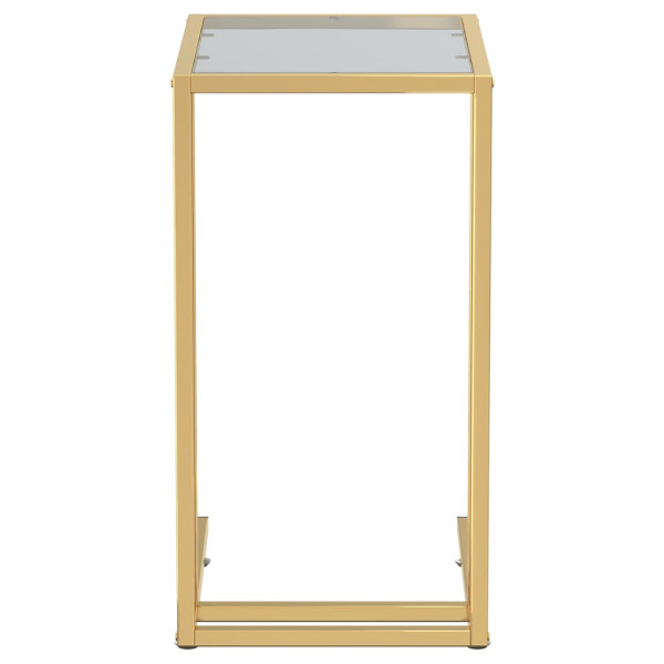 Mesa auxiliar de ordenador vidrio transparente negro 50x35x65cm M 3