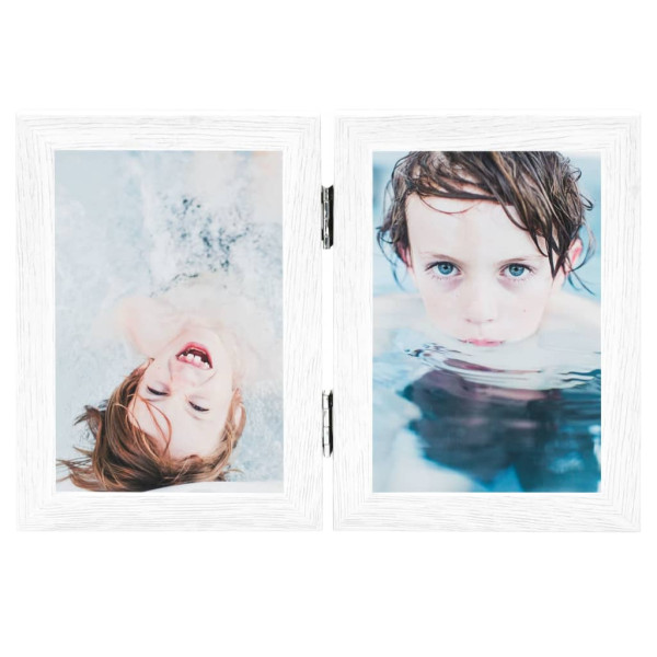 Marco de foto collage plegable blanco 2x(10x15 cm) M 2