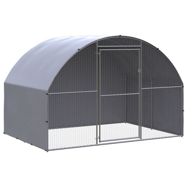 Gallinero de exterior de acero galvanizado 3x2x2 m D