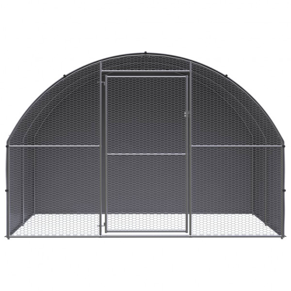 Gallinero de exterior de acero galvanizado 3x2x2 m M 2