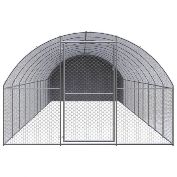 Galinheiro de exterior 3x12x2 m aço galvanizado M 2